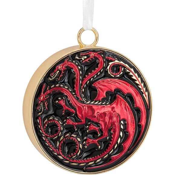 House of The Dragon Hallmark Ornament‎ Bundle Targaryen Sigil Iron Throne New - Picture 3 of 10